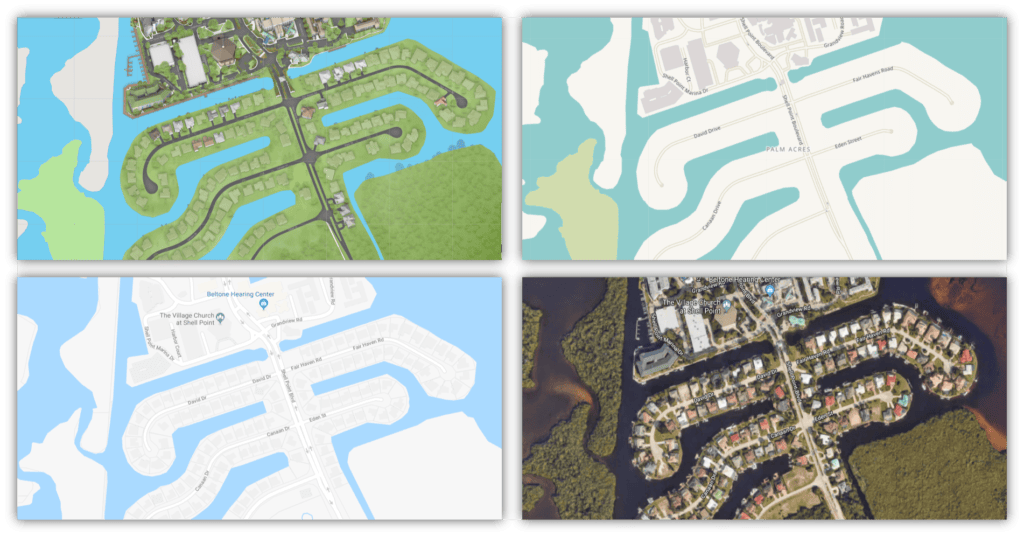 Map zoom levels from furthest to closes