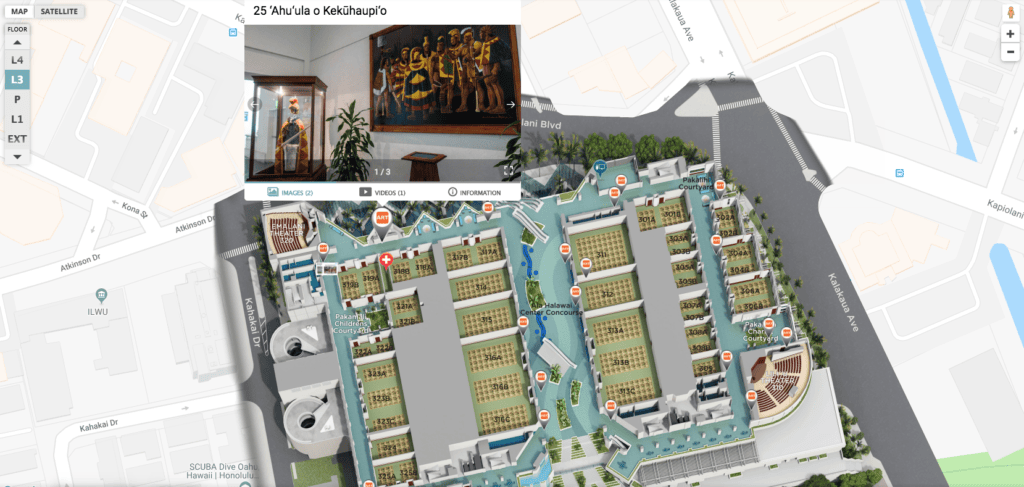 3D map of Hawaii Convention Center