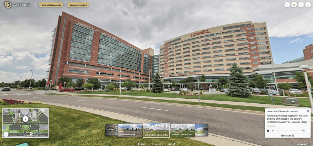 Cu Anschutz Adds Concept3d Medical Campus Virtual Tour Concept3d