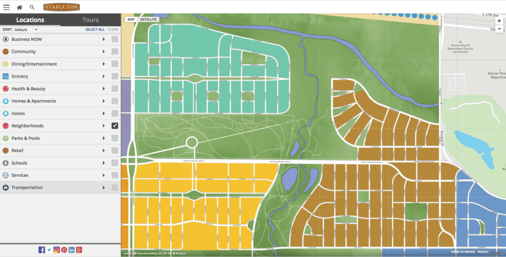 Interactive map of Stapleton neighborhood