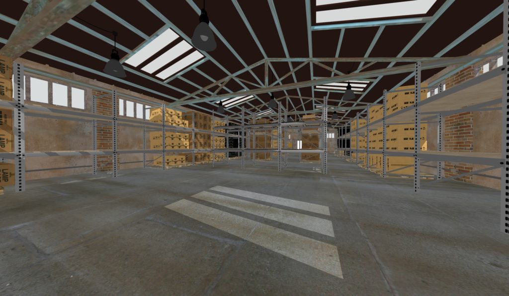 3D model of warehouse interior