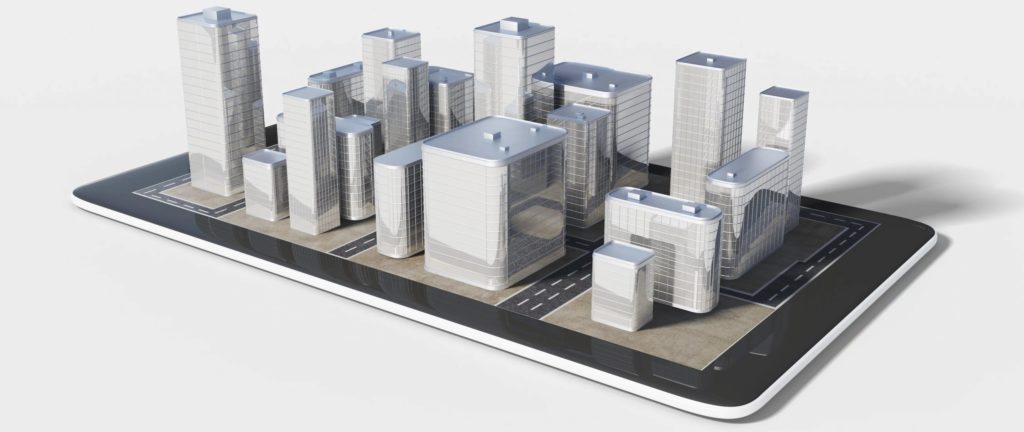 3D city model on a tablet