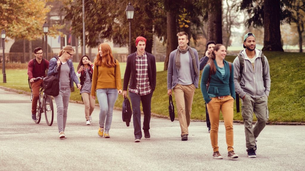 Students are talking to each other