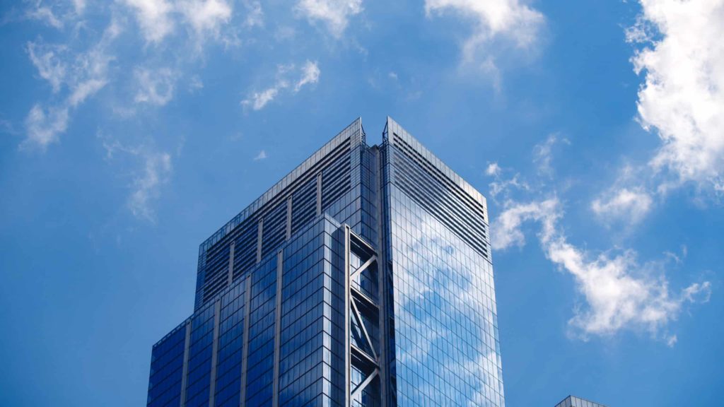 Beautiful Office building with blue sky