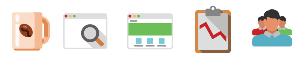 Flat design business icons