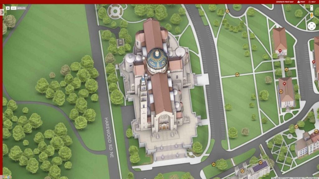 Interactive map of the Catholic University