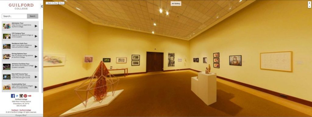 Virtual tour of an art gallery
