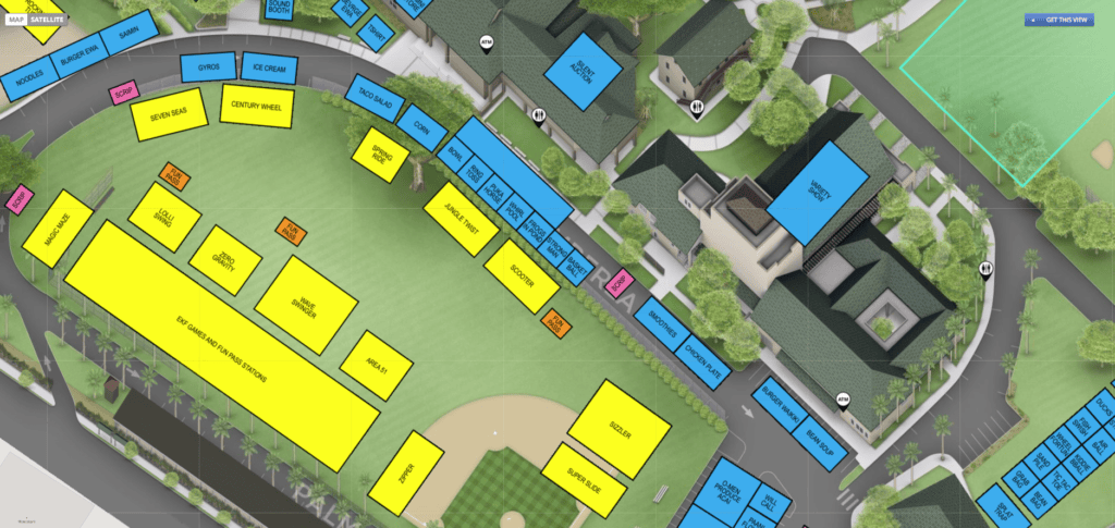 Map of an outdoor fair