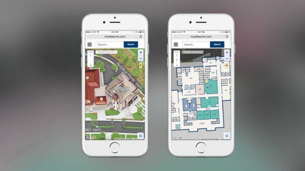 Mobile phone with mapping app