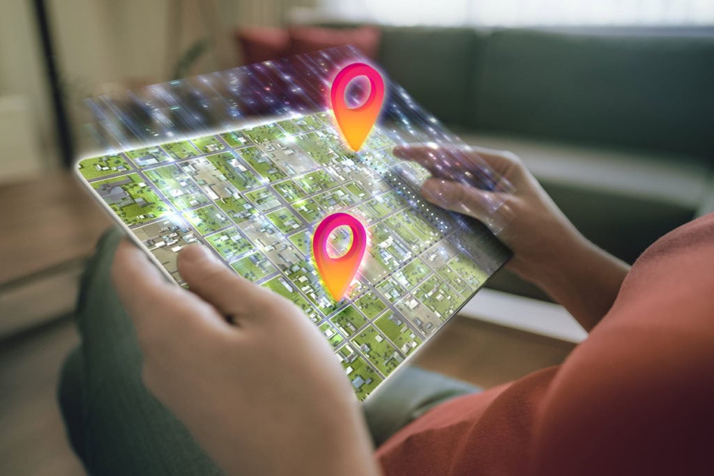 Map of city as a part of a 360º Tour