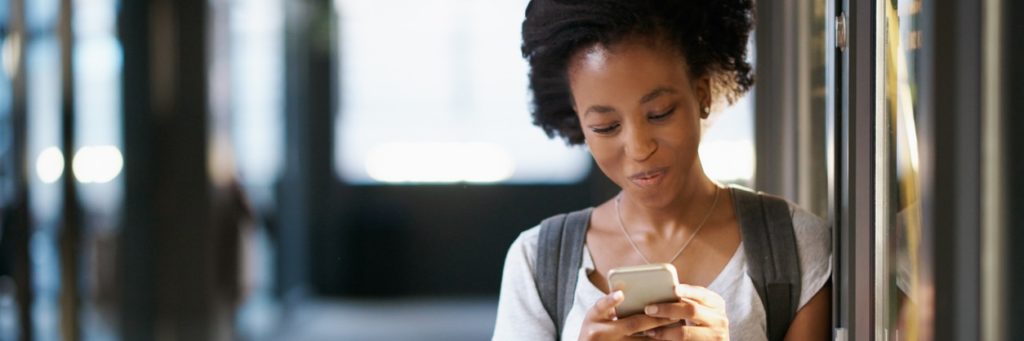 College student exploring TikTok