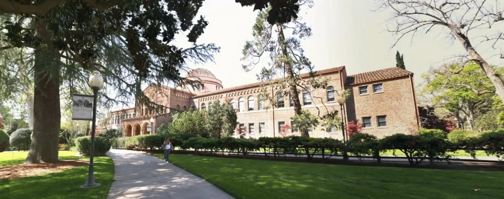 Image of a college campus taken from a virtual tour
