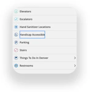 Multiple options in the interactive map