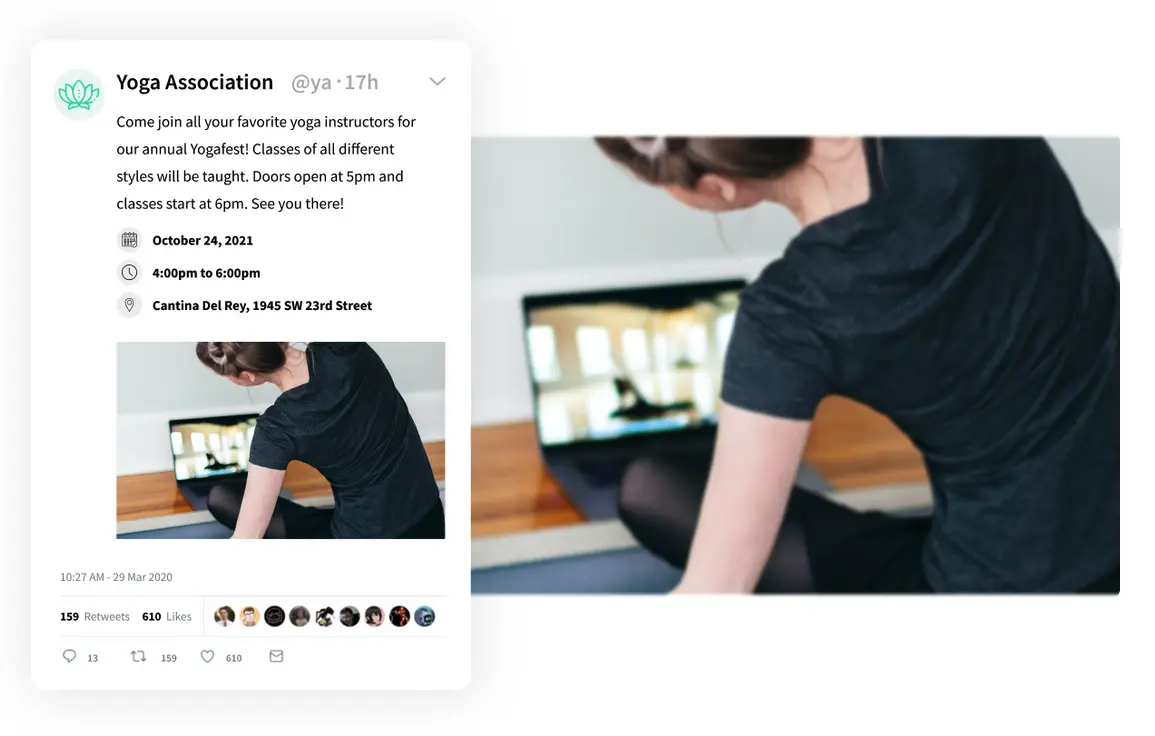 Girl watching the yoga session