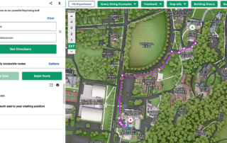 View of Interactive map with wayfinding features