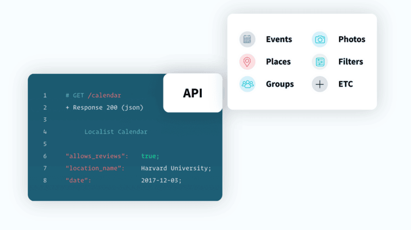 API | Localist Online Events Calendar | Concept3D
