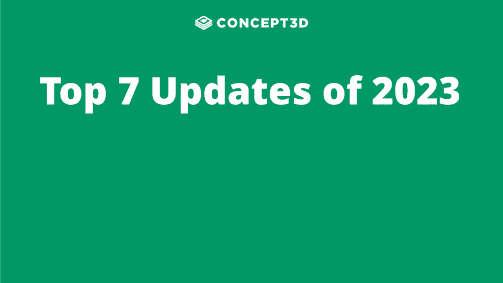 Concept3D Top 7 updates of 2023