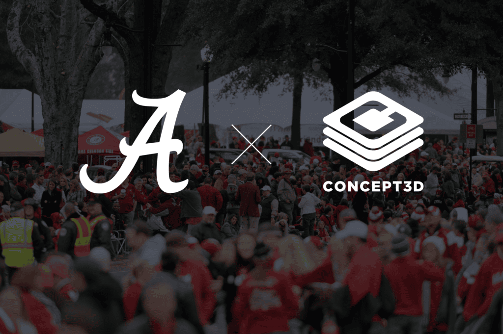 Alabama athletics X Concept3D logo