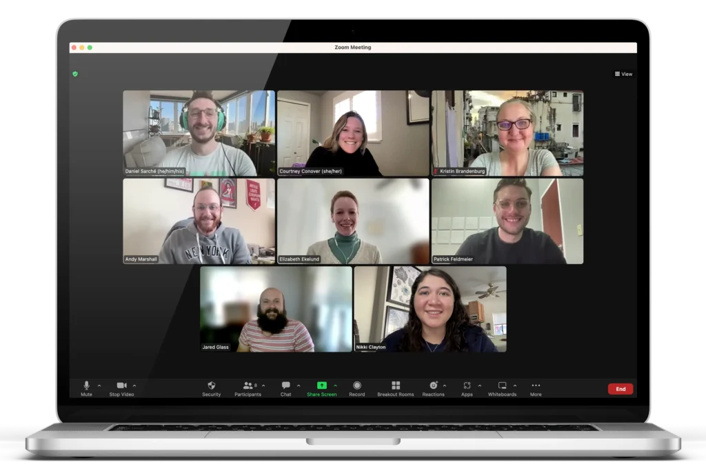 CSM zoom call in the Laptop