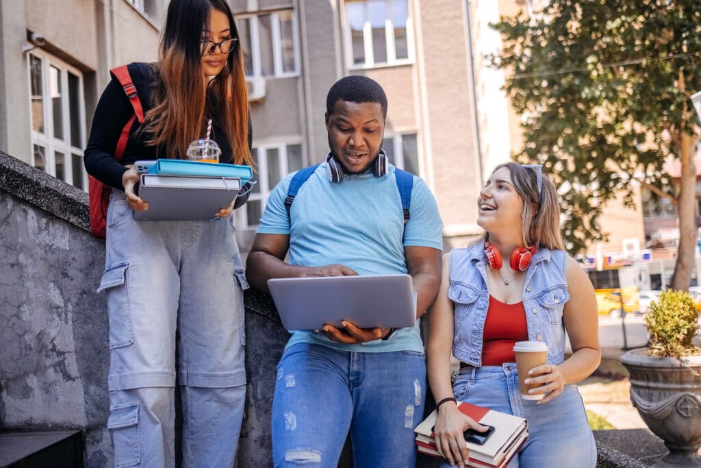 Students exploring personalized admissions