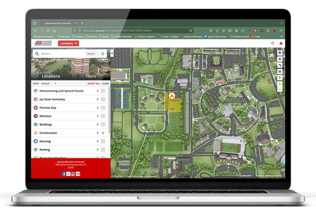 Interactive map of JSU campus