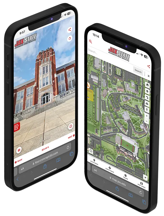 Jacksonville state map & Tour Tool