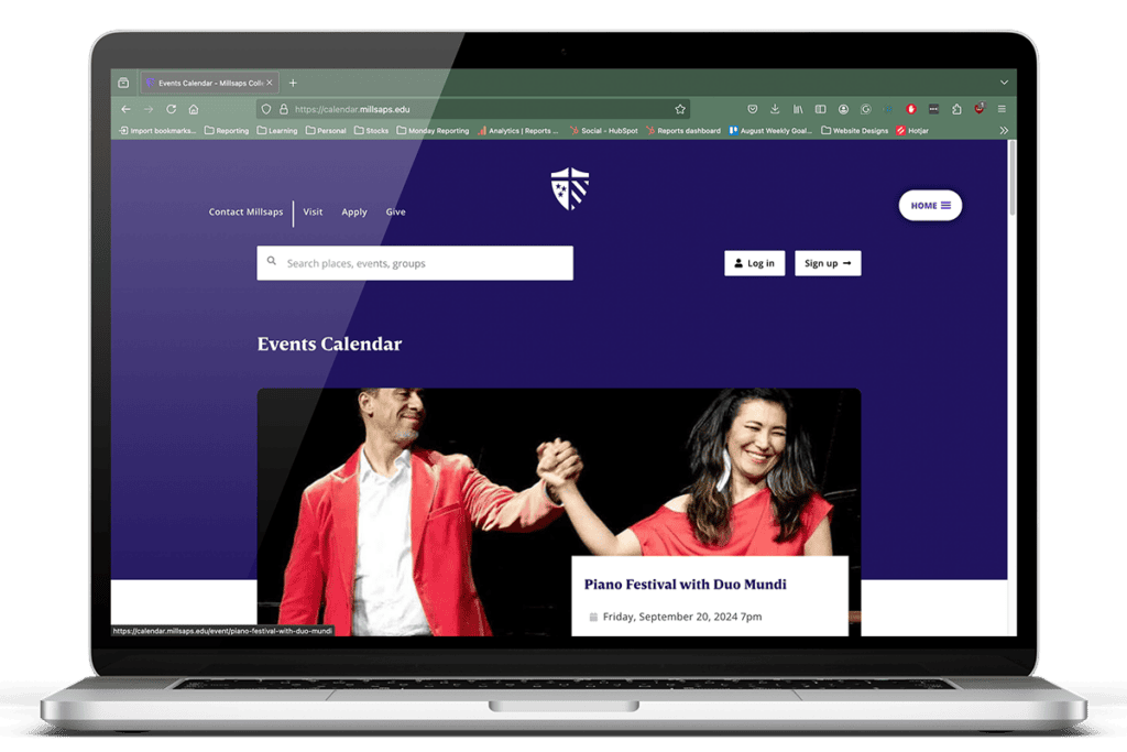 Millsaps College event management interface