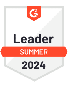 G2 Badge with "Leader Summer 2024"