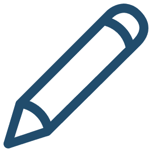 Icon with a pencil