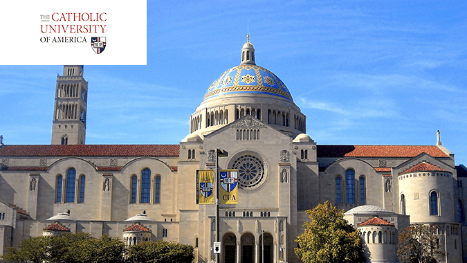 Catholic University of America campus and logo
