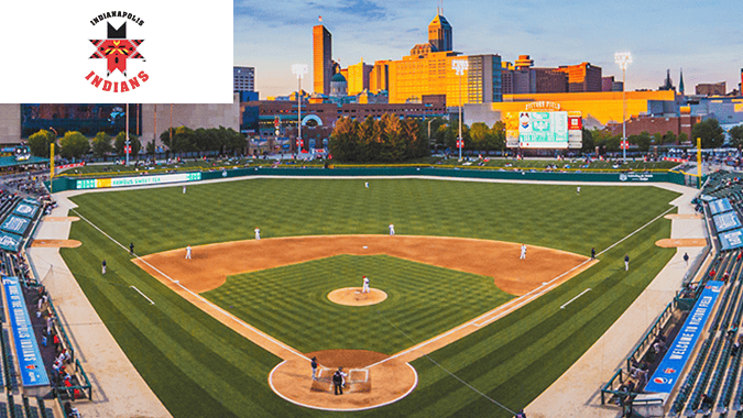 Indianapolis Indians Baseball Stadium and logo