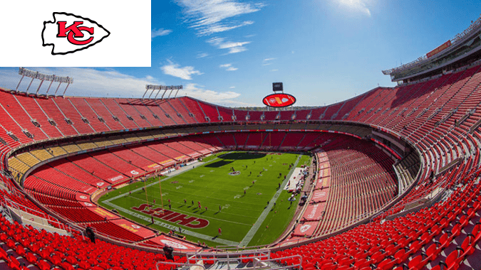 Kansas City Chiefs Stadium and logo