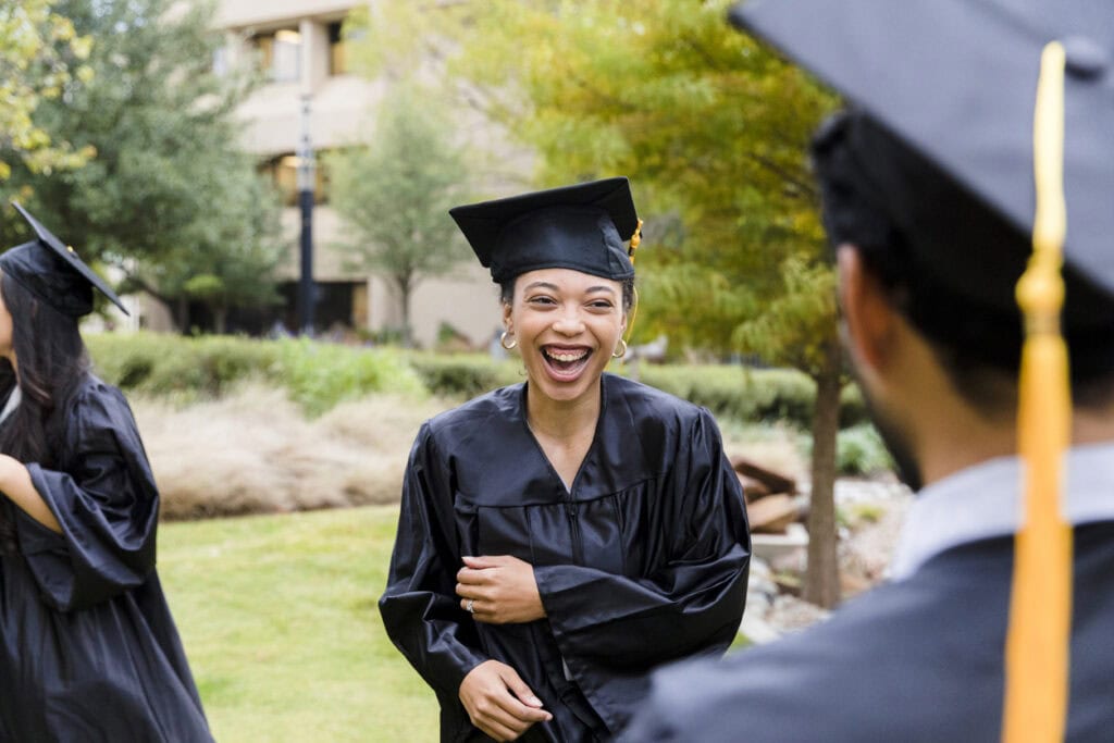 College grads enjoying a well-planned Commencement Day celebration