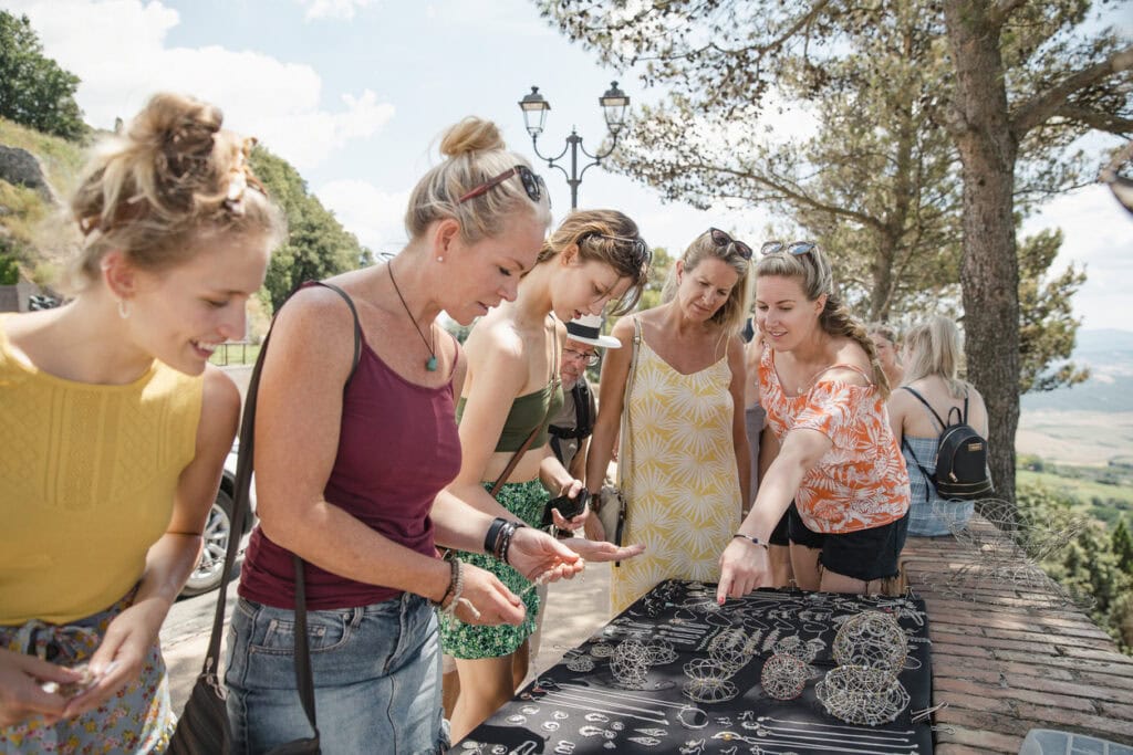Small town getting large crowds at a community craft and art fair