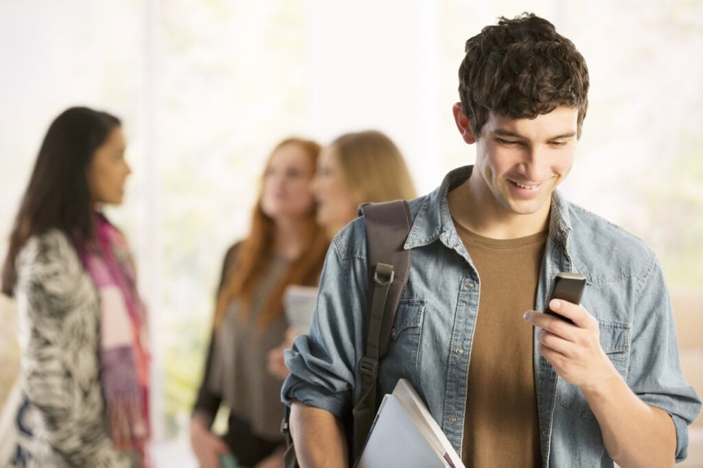 Prospective student preferring texts over traditional college emails