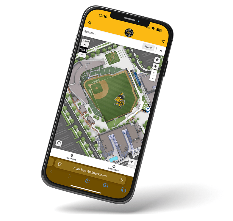 Salt Lake Bees map on a phone