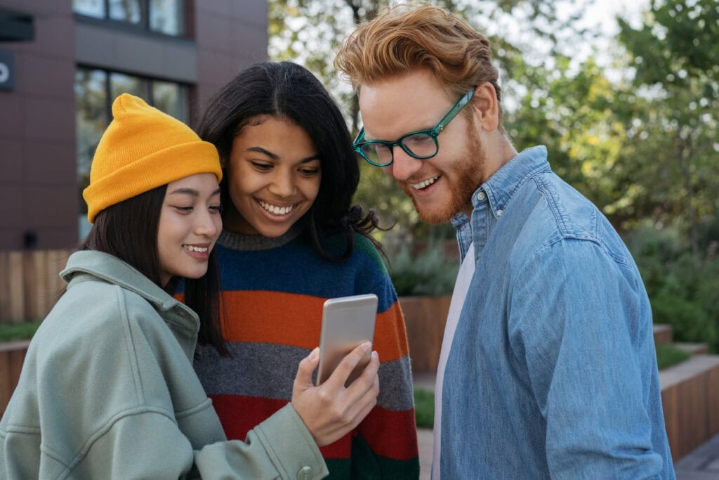 Prospective grad students explore university resources before choosing their next school