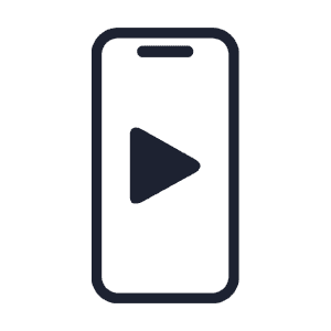 mobile phone with play button