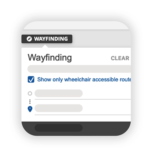 Wayfinding with wheel chair friendly routes