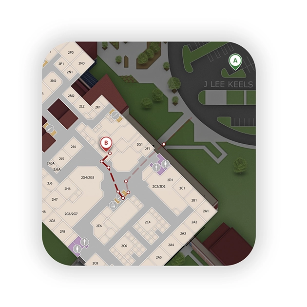 interior to exterior wayfinding
